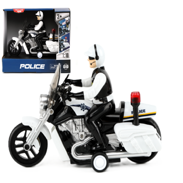 Rendőrségi játék motorkerékpár – 23 cm-es motor fény- és hangeffektekkel, realisztikus rendőr jármű gyerekeknek WY430A (BBJ)