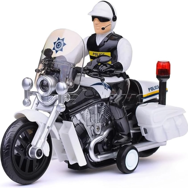 Rendőrségi játék motorkerékpár – 23 cm-es motor fény- és hangeffektekkel, realisztikus rendőr jármű gyerekeknek WY430A (BBJ)