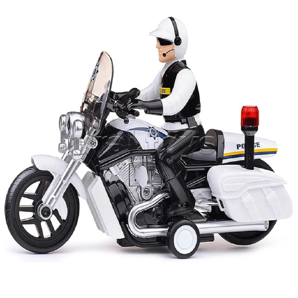Rendőrségi játék motorkerékpár – 23 cm-es motor fény- és hangeffektekkel, realisztikus rendőr jármű gyerekeknek WY430A (BBJ)