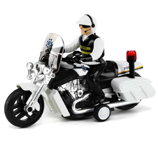 Rendőrségi játék motorkerékpár – 23 cm-es motor fény- és hangeffektekkel, realisztikus rendőr jármű gyerekeknek WY430A (BBJ)