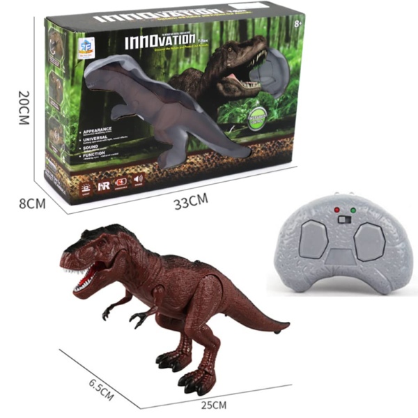 Távirányítós T-Rex dinoszaurusz – 25 cm-es mozgó és hangot adó interaktív játék gyerekeknek (BBJ)