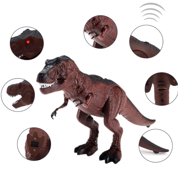 Távirányítós T-Rex dinoszaurusz – 25 cm-es mozgó és hangot adó interaktív játék gyerekeknek (BBJ)