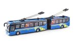 City bus - nagy méretű távirányítós csuklós trolibusz világító fényszórókkal és tölthető akkumulátorral - 36 cm (BBJ)
