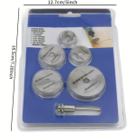 6 db-os, fúrógépre csatlakoztatható mini vágókorong készlet fémhez, fához, műanyaghoz - 22, 25, 32, 35 és 44 mm-es fűrésztárcsákkal (BBKM) (BBD)