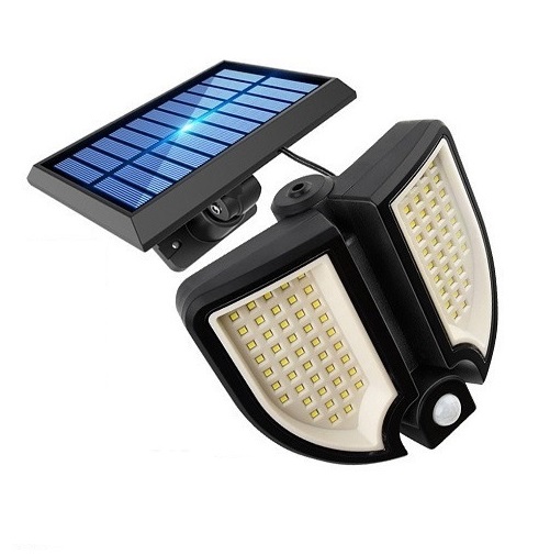 90LED-es, mozgásérzékelős forgatható napelemes lámpa távirányítóval YT-90 (THM)