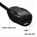 610S Bluetooth autós FM transzmitter MP3 lejátszóhoz, kihangosítóval és távirányítóval, flexibilis kivitel (BBV)