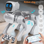 CyberMancs intelligens robot kutya változó arckifejezéssel – 2.4GHz interaktív AI játék Bluetooth és app vezérléssel, 31×16,5×23,5 cm (THM)