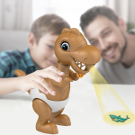 Dínós rajzprojektor gyerekeknek 3 éves kortól – 24 mintás vetítős rajzkészlet mozgó fejjel (BBMJ)