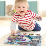 Fa t-rex dinoszaurusz puzzle, 10 db oktató játék kisgyerekeknek (BBMJ)