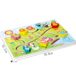 Fajáték útkereső kirakó kisgyermekeknek készségfejlesztő fa puzzle játék (BBMJ)