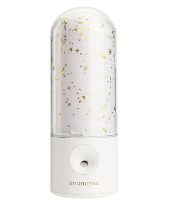 Ultrahangos USB aroma diffúzor csillag mintával - 3in1 aromaterápiás készülék, párásító és nyugtató hatású éjjeli fény (BBJH)