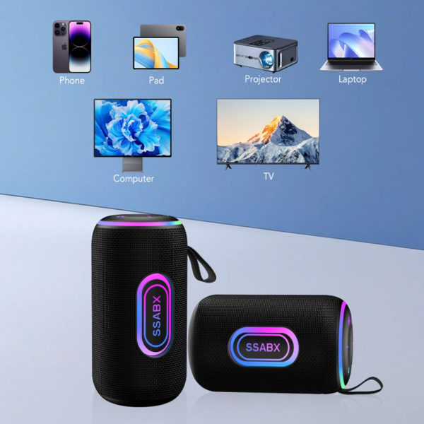 Hordozható bluetooth hangszóró b47 – ipx7 vízálló, 35 w sztereó hangzás, 30 óra lejátszás, led világítás (BBD)