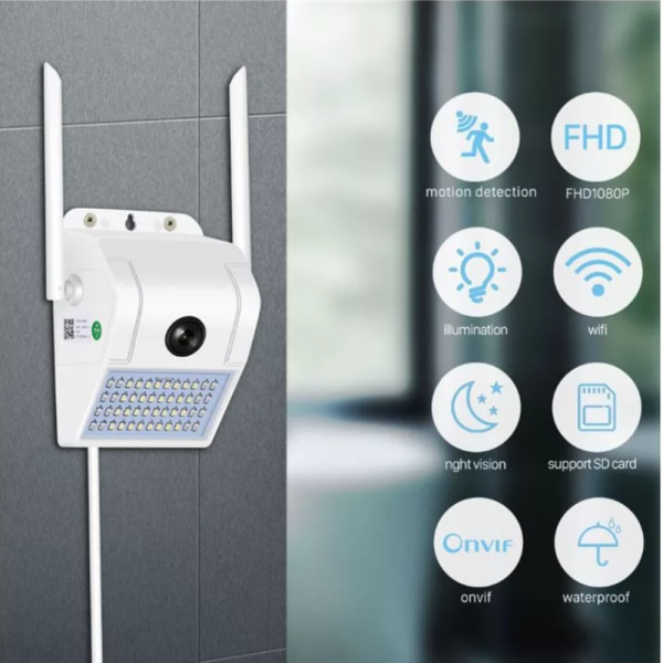 Kültéri WiFi IP biztonsági kamera és lámpa – éjjellátó, vízálló biztonsági megoldás (BBV)