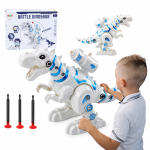 NeoRex Battle interaktív robot dínó – harcoló, darts kilövő, fény- és hanghatásos - fehér, 22,5×15,5×9cm (BBJ)