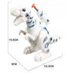 NeoRex Battle interaktív robot dínó – harcoló, darts kilövő, fény- és hanghatásos - fehér, 22,5×15,5×9cm (BBJ)