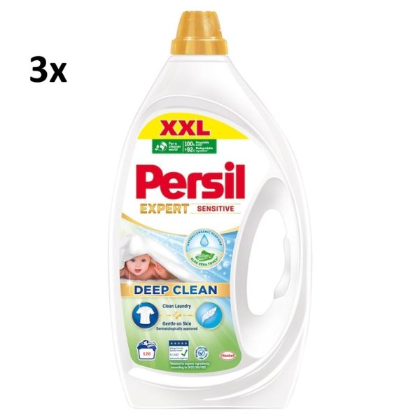 Persil Sensitive gél 3x5L – 360 mosás, gyengéd mosószer érzékeny bőrre