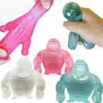 Realisztikus gorilla squishy játék – puha, szorítható stresszcsökkentő és feszültségoldó játék iskolásoknak és felnőtteknek (BBMJ)