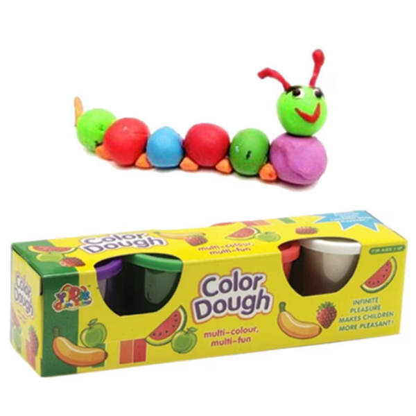 Színes gyurma szett 4 darabos color dough készlet dobozban gyerekeknek (BBMJ)