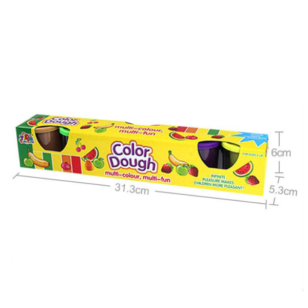 Színes gyurma szett 6 darabos color dough készlet dobozban gyerekeknek (BBMJ)