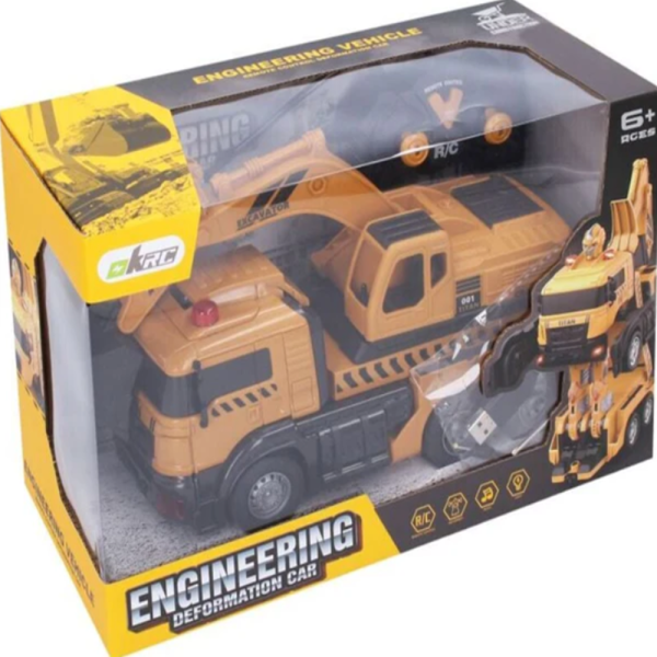 Távirányítós Transformers darus robot autó – átalakuló jármű fény- és hangeffektekkel (BBJ)