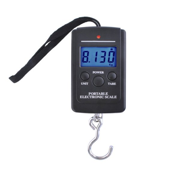 Többfunkciós, hordozható - digitális LED függőmérleg háttérvilágítással - 40 kg-ig (BBV)
