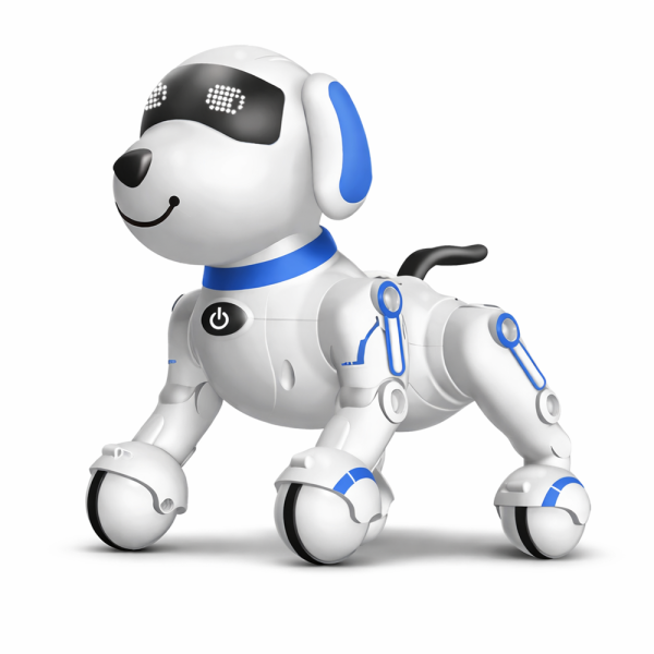 TurboTappancs – távirányítós interaktív robot kutya, hangokkal, angol szavak tanításával, tánc funkcióval – USB újratölthető, kék (BBJ)