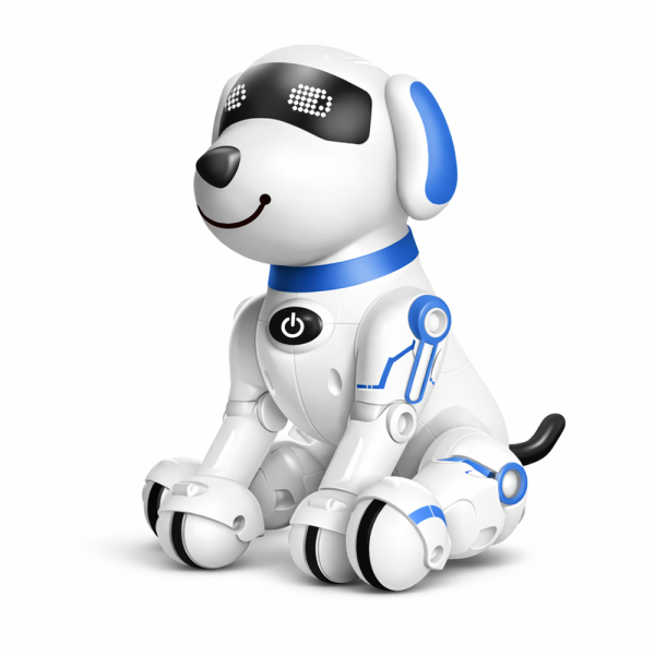 TurboTappancs – távirányítós interaktív robot kutya, hangokkal, angol szavak tanításával, tánc funkcióval – USB újratölthető, kék (BBJ)