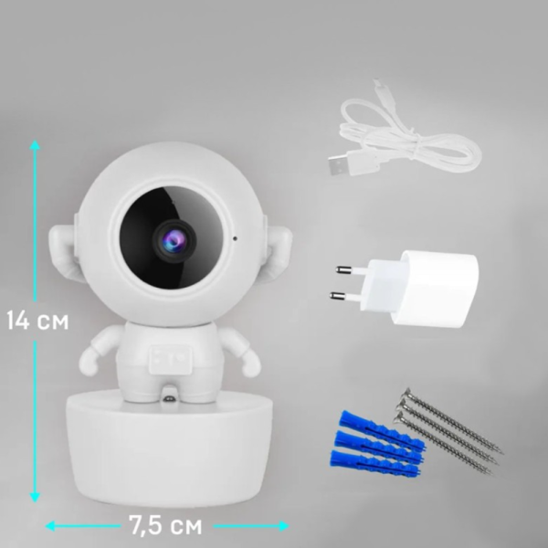 Űrhajós WiFi babafigyelő kamera HD felbontással – vezeték nélküli megfigyelő SD kártya foglalattal (BBV)