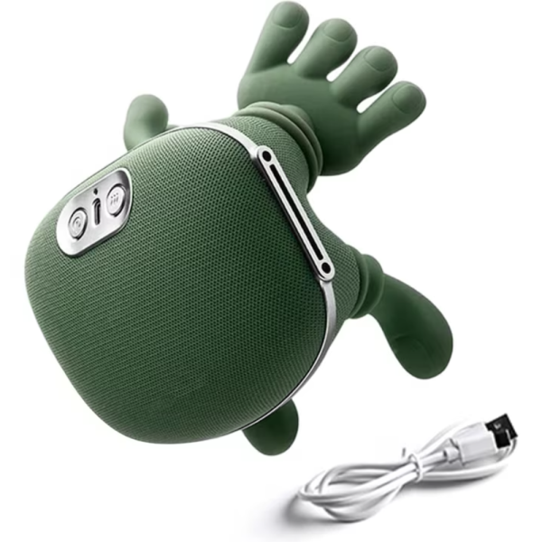 Vezeték nélküli 4D nyakmasszírozó fűtéssel – Hordozható akupresszúrás nyak- és hátmasszírozó, újratölthető váll- és izomlazító készülék (BBM)(THM)(BBD)