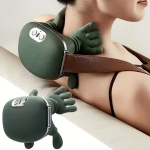 Vezeték nélküli 4D nyakmasszírozó fűtéssel – Hordozható akupresszúrás nyak- és hátmasszírozó, újratölthető váll- és izomlazító készülék (BBM)(THM)(BBD)