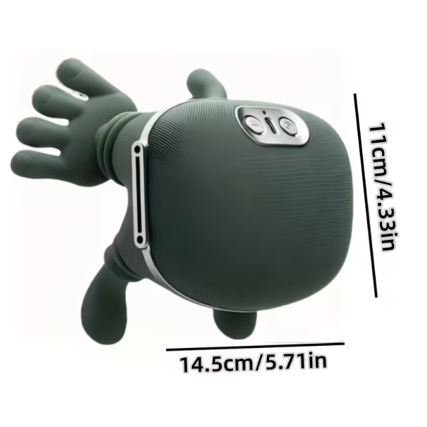 Vezeték nélküli 4D nyakmasszírozó fűtéssel – Hordozható akupresszúrás nyak- és hátmasszírozó, újratölthető váll- és izomlazító készülék (BBM)(THM)(BBD)