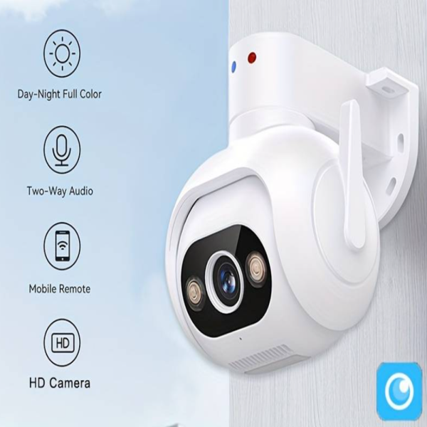 Vezeték nélküli 5MP IP PTZ kamera 10X Zoom, hangérzékelős riasztás, falra rögzíthető (BBV)