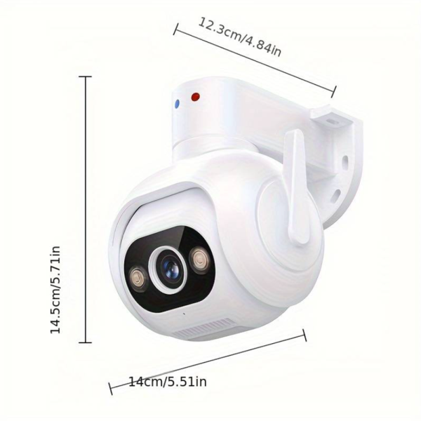 Vezeték nélküli 5MP IP PTZ kamera 10X Zoom, hangérzékelős riasztás, falra rögzíthető (BBV)
