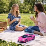 WSTER WS-660 Bugatti autó formájú hordozható bluetooth hangszóró 15w – led kijelzős, FM rádiós (BBD)