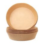 50 db air fryerbe helyezhető kerek sütőpapír - tapadásmentes sütőkosár olaj nélküli sütőhöz - 16 x 4 cm (BBKM)(BBM)