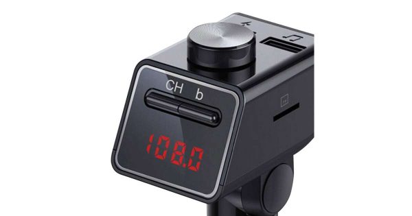 LCD kijelzős autós Bluetooth FM transzmitter - zenelejátszó, kihangosító és töltő Q18S (BBV)