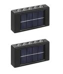 Hangulatos, kültéri fali lámpa szett napelemmel - 2 db 10 LED-es dekor szolár lámpa (BBV)