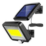 Vízálló 100 LED-es napelemes mozgásérzékelős udvari lámpa (BBL)