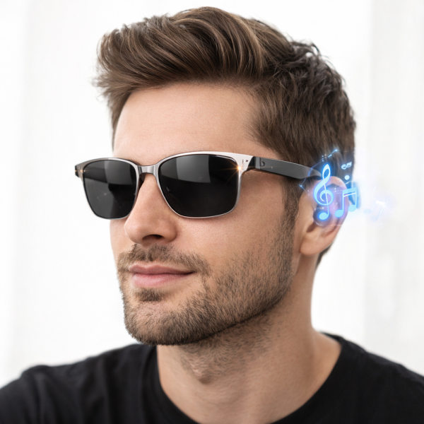 Aemai Smart Bluetooth audio szemüveg – kékfény szűrős okosszemüveg beépített hangszóróval és mikrofonnal (THM)
