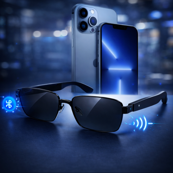 Aemai Smart Bluetooth audio szemüveg – kékfény szűrős okosszemüveg beépített hangszóróval és mikrofonnal (THM)