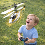 AirStorm RC távirányítós helikopter giroszkóppal – 2.5 csatornás játék helikopter gyerekeknek, arany-ezüst (BBJ)