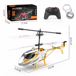 AirStorm RC távirányítós helikopter giroszkóppal – 2.5 csatornás játék helikopter gyerekeknek, arany-ezüst (BBJ)