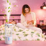 AromaMist Mini 50ml illóolaj diffúzor – aromaterápiás ultrahangos párologtató fehér színben illatolajjal (BBM)
