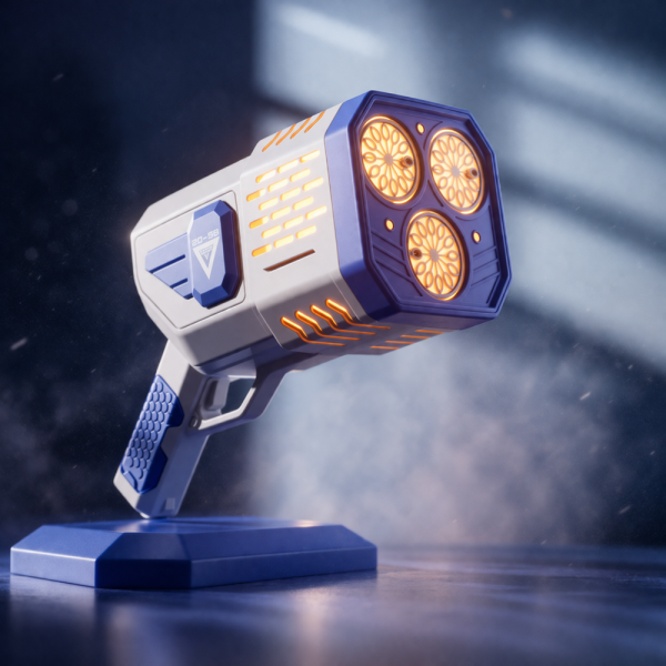 Bubble Gun 36 lyukú LED buborékfújó pisztoly – automata szappanbuborék gép gyerekeknek, kék – 2026 egyik legkeresettebb játéka (BBJ)