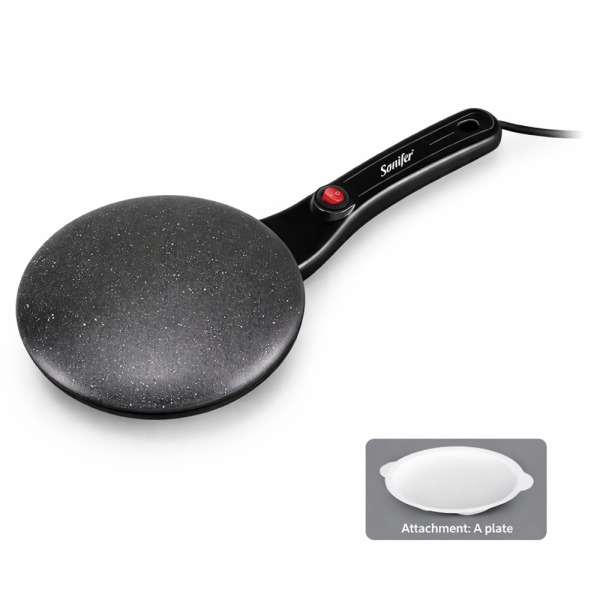 CREPELLA Pro elektromos palacsintasütő és crepe maker – tapadásmentes tortilla sütő, kompakt reggelikészítő - 600W (BBE)