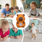Capybara buborékfújó pisztoly barna – automata buborékfújó játék gyerekeknek, szappanbuborék gép (BBJ)