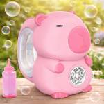 Capybara buborékfújó pisztoly rózsaszín – automata buborékfújó játék gyerekeknek, szappanbuborék gép (BBJ)
