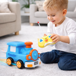 ChooChoo Buddy távirányítós játék vonat gyerekeknek – vidám RC mozdony kicsiknek, fejlesztő játék 13×10×11 cm (BBJ)