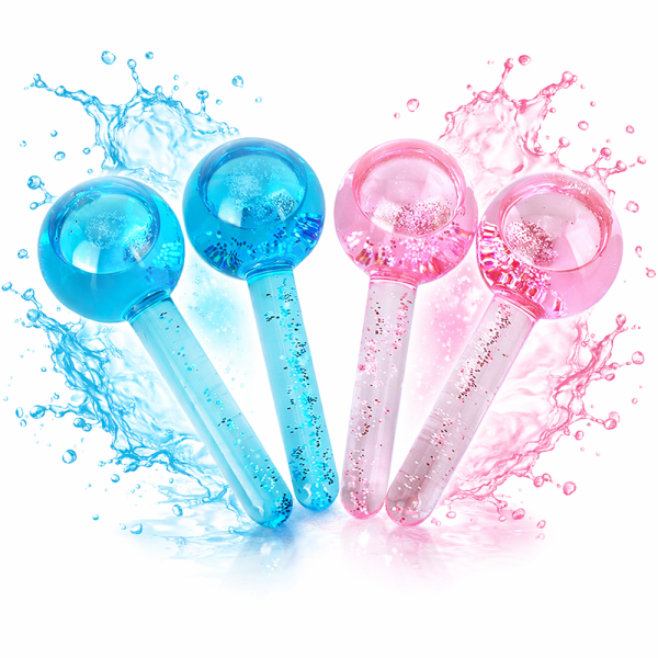 CrystalGlow arc jéggömb kristály masszírozó – hűsítő arcmasszírozó gömbök bőrfeszesítéshez (BBM)