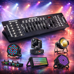 DISCO 192 DMX512 fényvezérlő pult – programozható színpadi világítás kontroller 192 csatornás DMX vezérlő DJ-hez és színpadtechnikához (BBV)